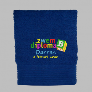 navy Handdoek Zwemdiploma B