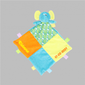 Gekleurd olifantknuffeldoekje