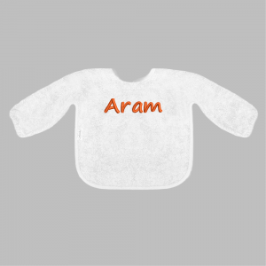 Mouwslab_wit Slabbetje met lange mouwen