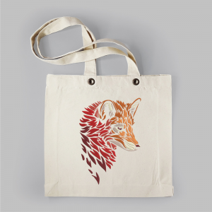 Linnentas: Vos - geborduurd