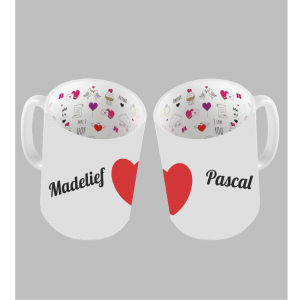 Set van 2 bekers - Hartje