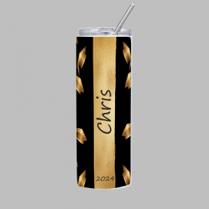 Geslaagd_goud_1 tumbler Tumbler - Afstudeerhoedjes in goud