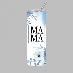 Tumbler - Blauwe bloemen