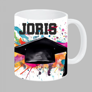 Beker_hoedje Beker Geslaagd - Afstudeer hoedje