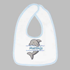 Slabbetje Dolfijn met naam