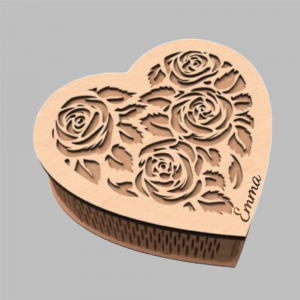 Hart doosje met rozen