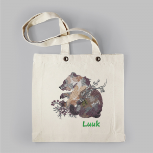 Linnentas Beer - geborduurd