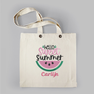 Linnentas Hello Sweet Summer - geborduurd