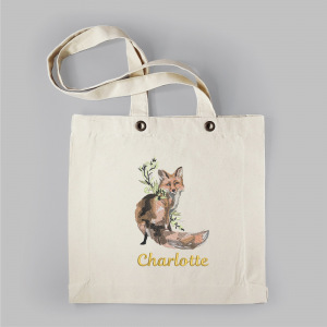 Linnentas Vos - geborduurd