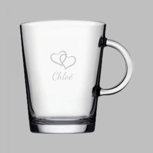 Gegraveerd Theeglas - Hartjes