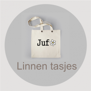 Linnentas I love you to the moon - geborduurd