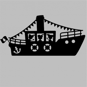 Raamsticker - Pietenboot