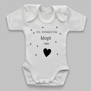 Romper/T-shirt: Vol Verwachting klopt ons hart