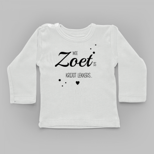 Romper/T-shirt: Wie zoet is krijgt lekkers