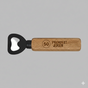 Opener_50 Gepersonaliseerde Houten Flesopener - Proost op de 50-Jarige!